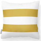Outdoor Garden Waterproof Cushion - 2 Stripes Horizontal - Mustard 50 x 50 cm by Izabela Peters