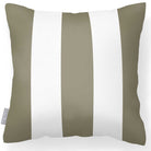 Outdoor Garden Waterproof Cushion - 3 Stripes - Martini Olive 50 x 50 cm by Izabela Peters