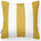 Outdoor Garden Waterproof Cushion - 3 Stripes - Mustard 50 x 50 cm by Izabela Peters
