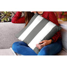 Outdoor Garden Waterproof Cushion - 3 Stripes - Beluga 50 x 50 cm by Izabela Peters