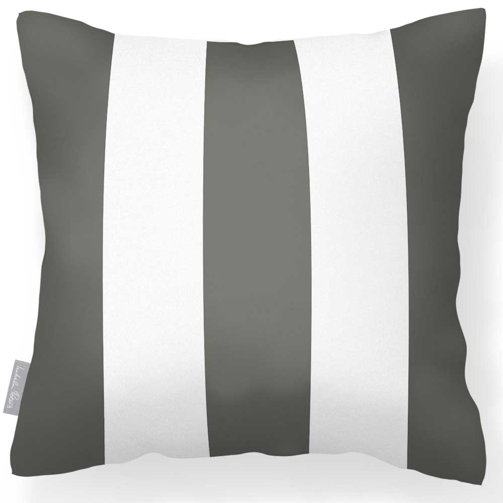 Outdoor Garden Waterproof Cushion - 3 Stripes Luxury Outdoor Cushions Izabela Peters Beluga 40 x 40 cm 