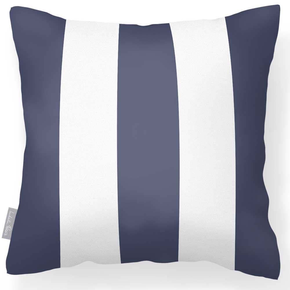 Outdoor Garden Waterproof Cushion - 3 Stripes - Burnt Orange 50 x 50 cm by Izabela Peters