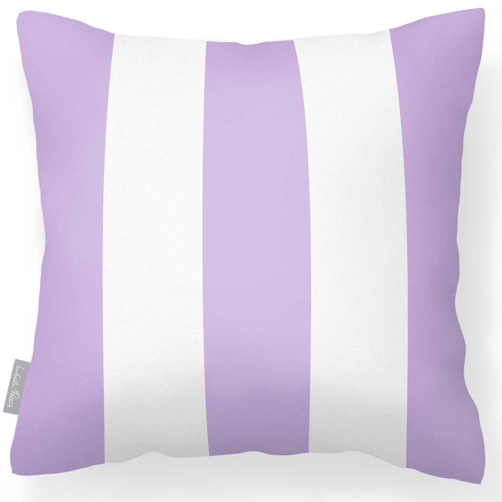 Outdoor Garden Waterproof Cushion - 3 Stripes - Violet 50 x 50 cm by Izabela Peters