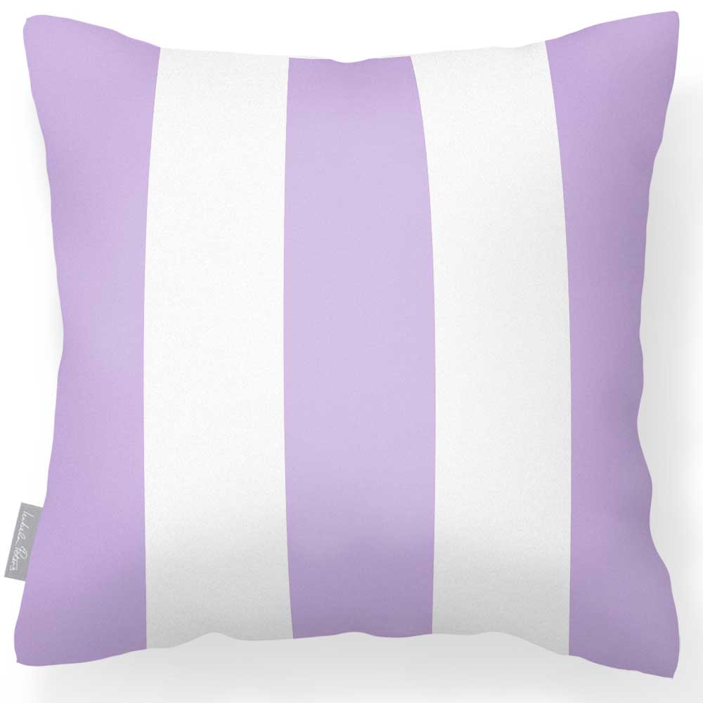 Outdoor Garden Waterproof Cushion - 3 Stripes Luxury Outdoor Cushions Izabela Peters Violet 40 x 40 cm 