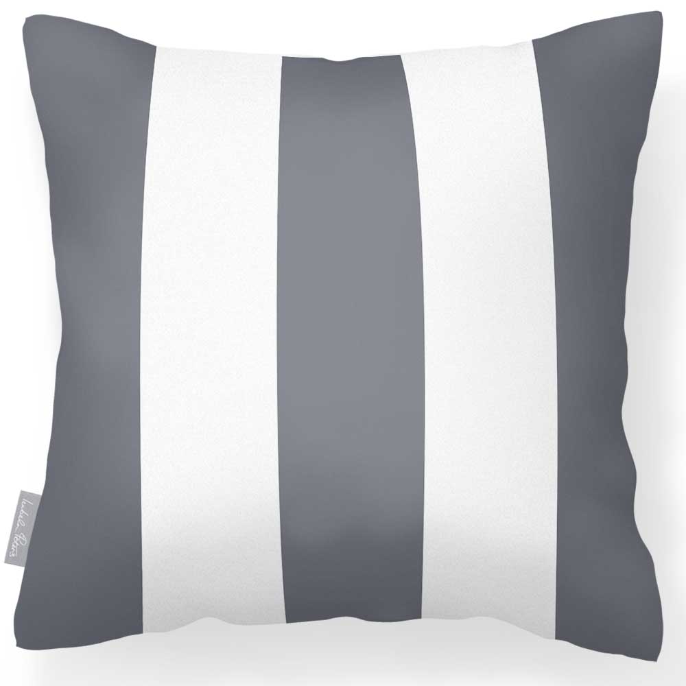 Outdoor Garden Waterproof Cushion - 3 Stripes Luxury Outdoor Cushions Izabela Peters Grey 40 x 40 cm 