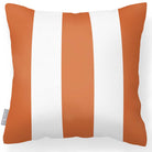 Outdoor Garden Waterproof Cushion - 3 Stripes - Burnt Orange 50 x 50 cm by Izabela Peters
