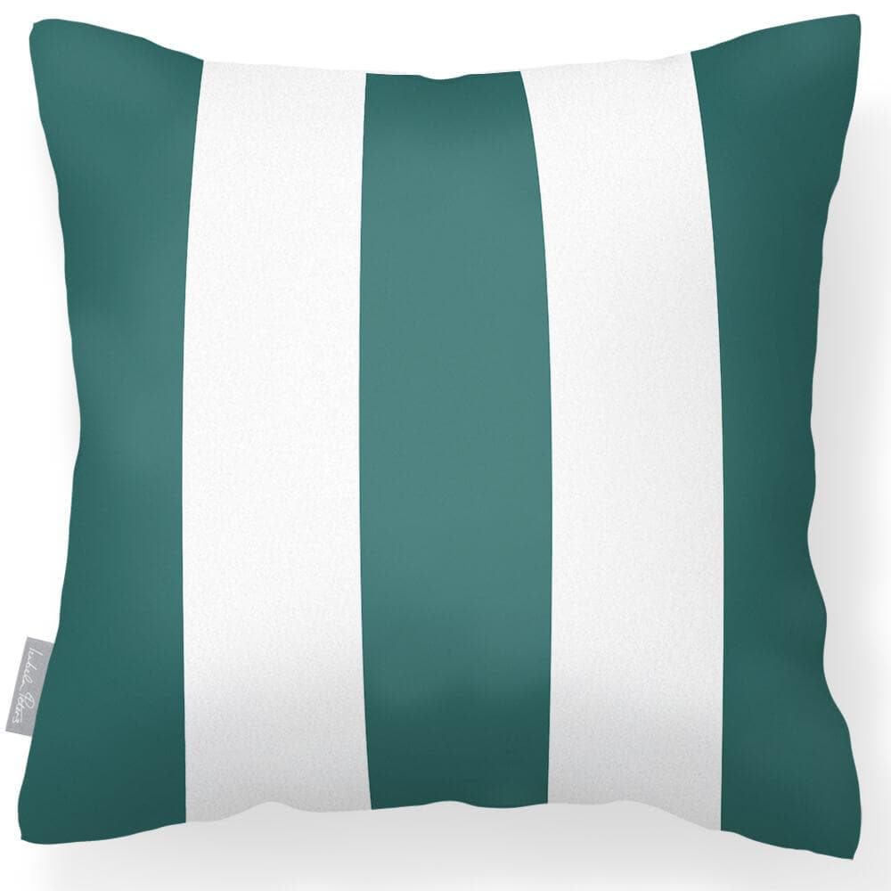 Outdoor Garden Waterproof Cushion - 3 Stripes - Forest Biome 50 x 50 cm by Izabela Peters
