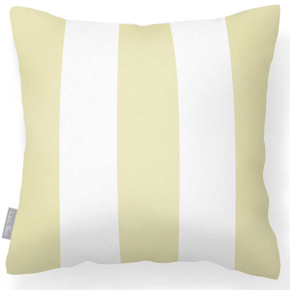 Outdoor Garden Waterproof Cushion - 3 Stripes Luxury Outdoor Cushions Izabela Peters Cream 40 x 40 cm 