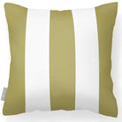 Outdoor Garden Waterproof Cushion - 3 Stripes - Golden Lime 50 x 50 cm by Izabela Peters