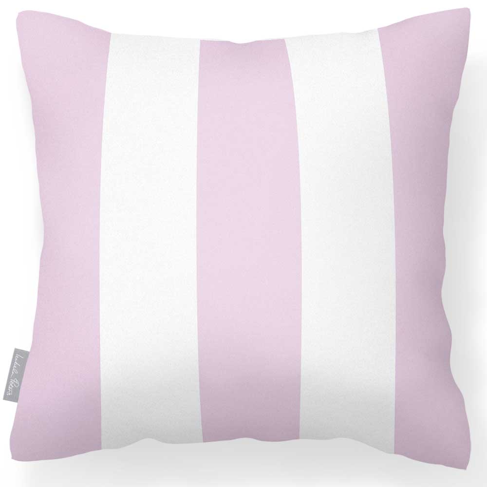 Outdoor Garden Waterproof Cushion - 3 Stripes - Blush Pink 50 x 50 cm by Izabela Peters
