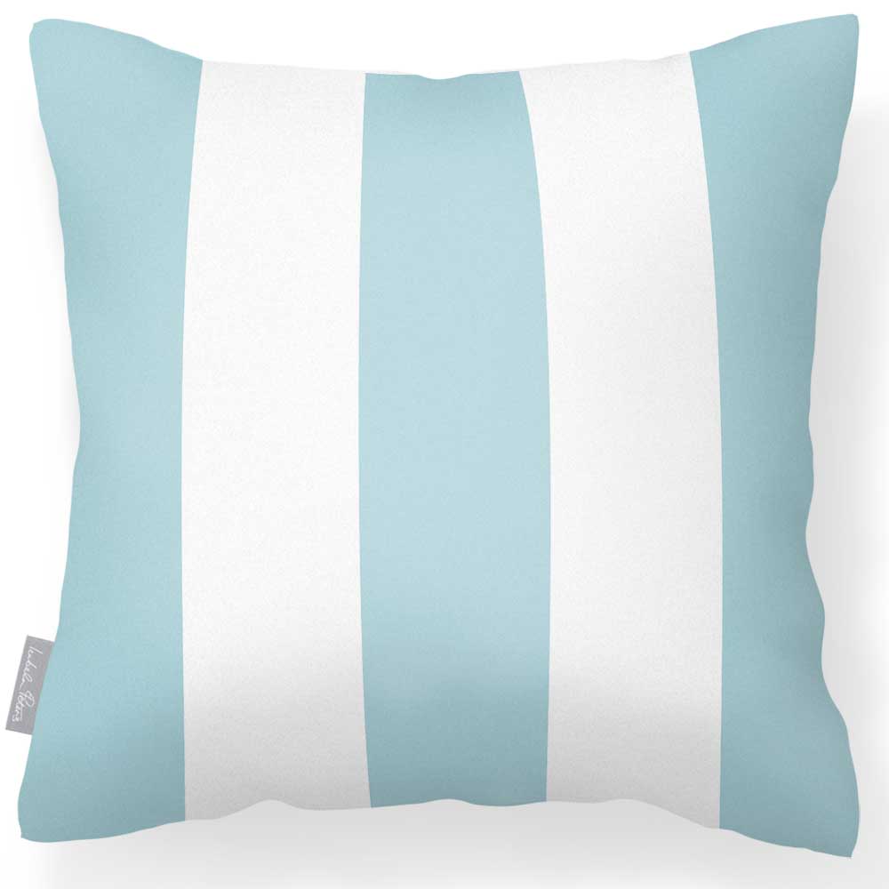 Outdoor Garden Waterproof Cushion - 3 Stripes Luxury Outdoor Cushions Izabela Peters Celeste Blue 40 x 40 cm 