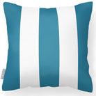 Outdoor Garden Waterproof Cushion - 3 Stripes - Prussian Blue 50 x 50 cm by Izabela Peters