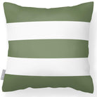 Outdoor Garden Waterproof Cushion - 3 Stripes Horizontal - Sage 50 x 50 cm by Izabela Peters