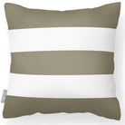 Outdoor Garden Waterproof Cushion - 3 Stripes Horizontal - Martini Olive 50 x 50 cm by Izabela Peters