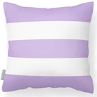 Outdoor Garden Waterproof Cushion - 3 Stripes Horizontal - Violet 50 x 50 cm by Izabela Peters