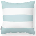Outdoor Garden Waterproof Cushion - 3 Stripes Horizontal - Duck Egg 50 x 50 cm by Izabela Peters
