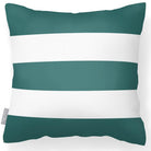 Outdoor Garden Waterproof Cushion - 3 Stripes Horizontal - Forest Biome 50 x 50 cm by Izabela Peters