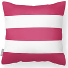 Outdoor Garden Waterproof Cushion - 3 Stripes Horizontal - Pink 50 x 50 cm by Izabela Peters