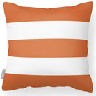 Outdoor Garden Waterproof Cushion - 3 Stripes Horizontal - Burnt Orange 50 x 50 cm by Izabela Peters