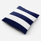 Outdoor Garden Waterproof Cushion - 3 Stripes Horizontal - Midnight 50 x 50 cm by Izabela Peters