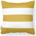 Outdoor Garden Waterproof Cushion - 3 Stripes Horizontal - Mustard 50 x 50 cm by Izabela Peters
