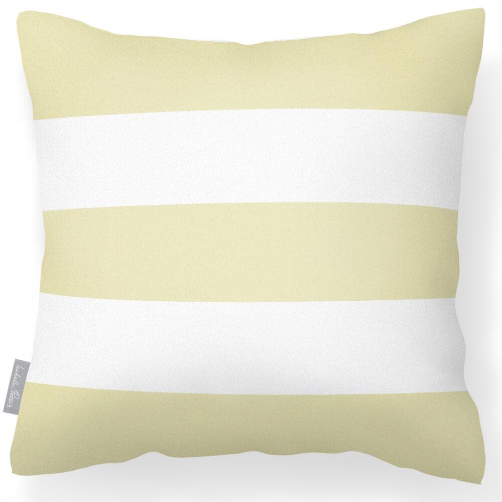 Outdoor Garden Waterproof Cushion - 3 Stripes Horizontal  Izabela Peters Cream 40 x 40 cm 