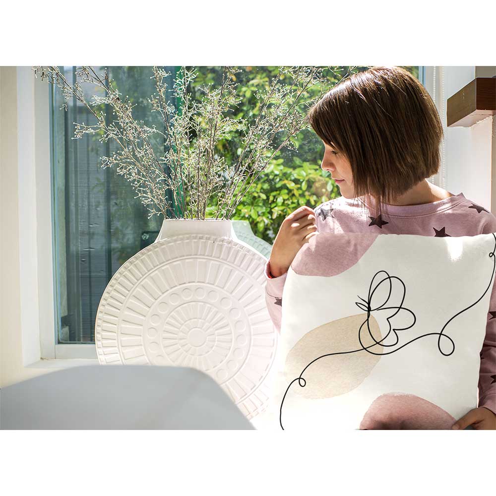 Outdoor Garden Waterproof Cushion - Abstract Butterfly - 40 x 40 cm by Izabela Peters