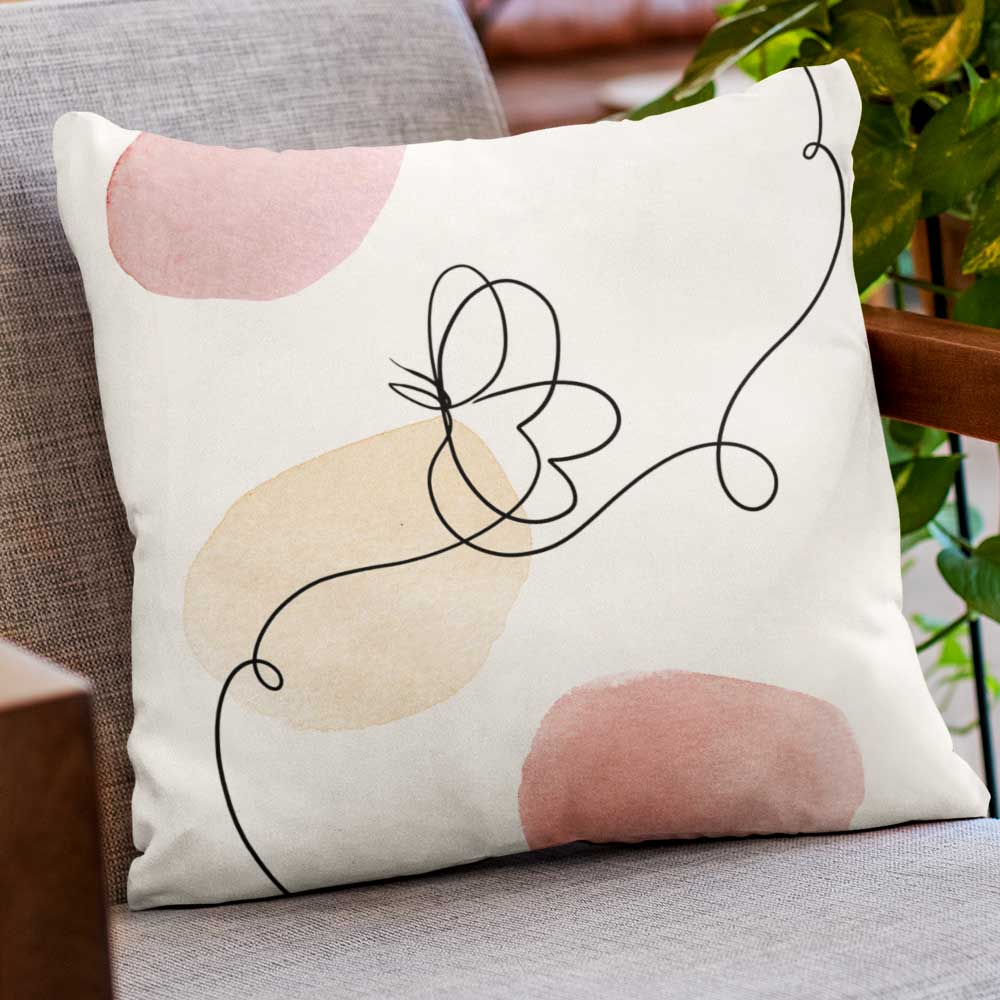 Outdoor Garden Waterproof Cushion - Abstract Butterfly - 40 x 40 cm by Izabela Peters