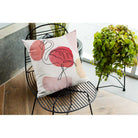 Outdoor Garden Waterproof Cushion - Abstract Flamingo - 40 x 40 cm by Izabela Peters