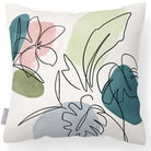 Outdoor Garden Waterproof Cushion - Abstract Flower & Palms - 40 x 40 cm by Izabela Peters