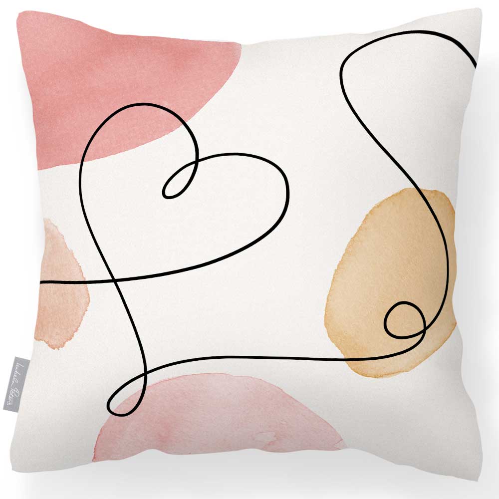 Outdoor Garden Waterproof Cushion - Abstract Heart - 40 x 40 cm by Izabela Peters