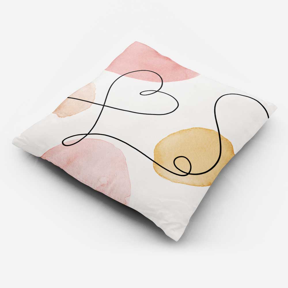 Outdoor Garden Waterproof Cushion - Abstract Heart - 40 x 40 cm by Izabela Peters