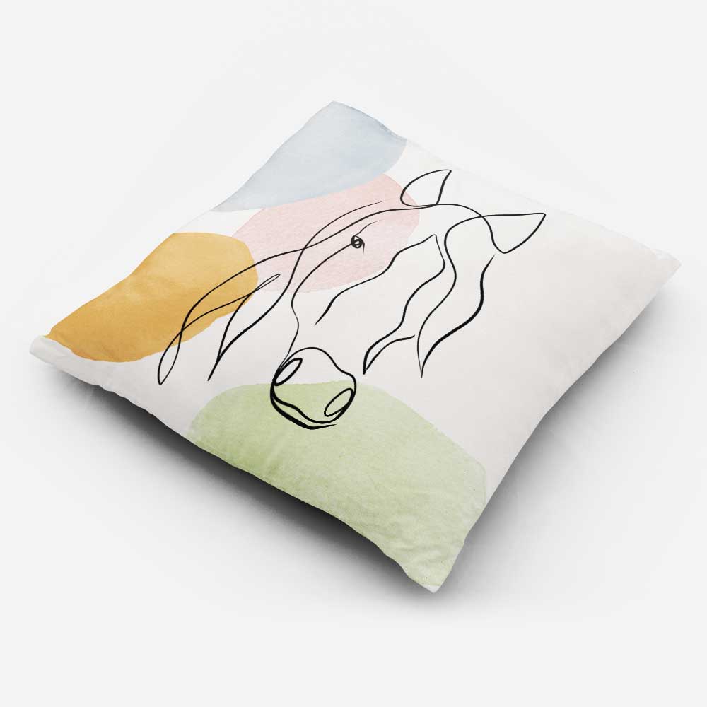 Outdoor Garden Waterproof Cushion - Abstract Horse - 40 x 40 cm by Izabela Peters
