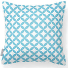 Outdoor Garden Waterproof Cushion - Bahia - Celeste Blue And White 50 x 50 cm by Izabela Peters