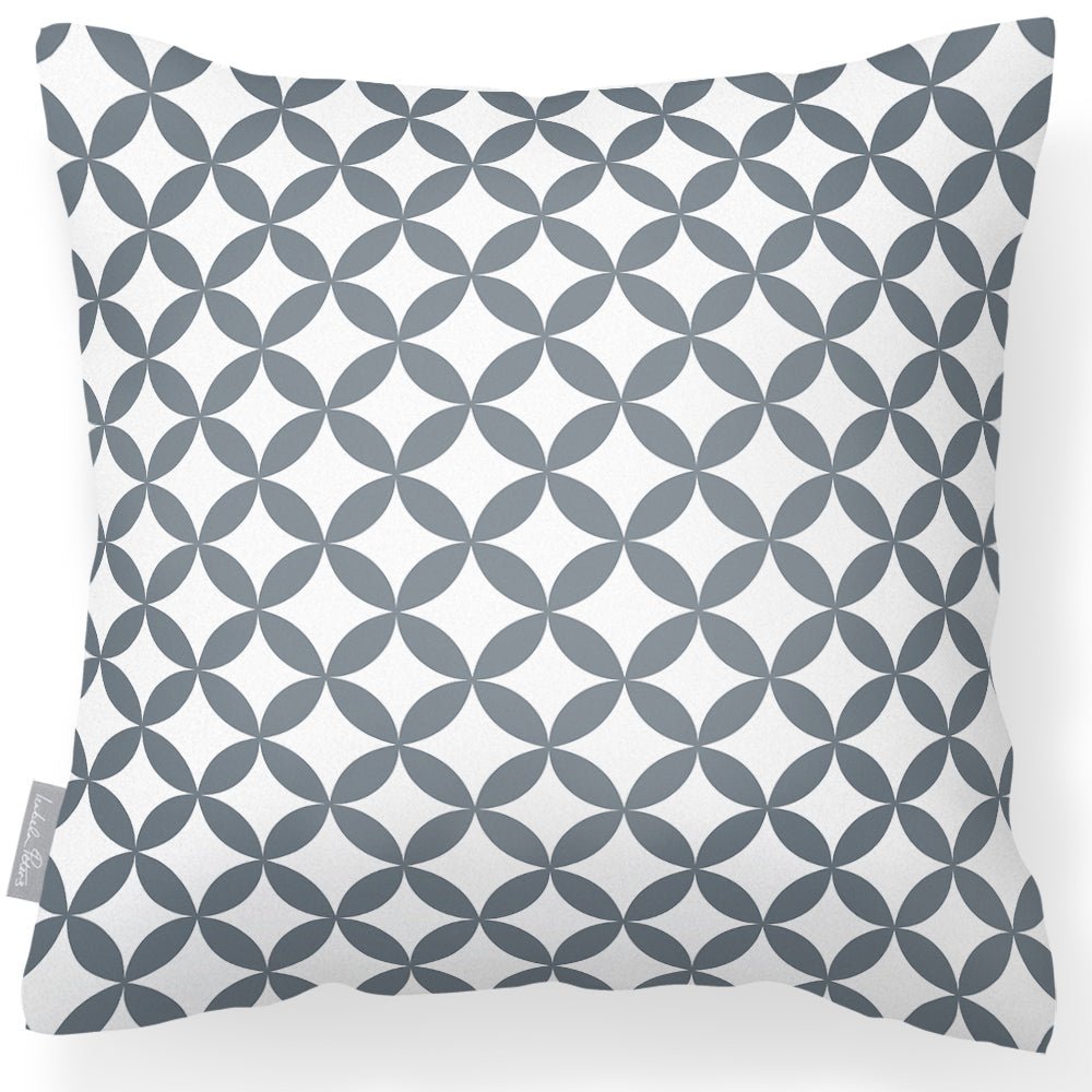 Outdoor Garden Waterproof Cushion - Bahia - Mustard And Grey 50 x 50 cm by Izabela Peters