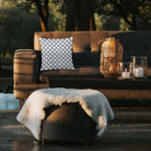 Outdoor Garden Waterproof Cushion - Bahia - Grey And White 50 x 50 cm by Izabela Peters