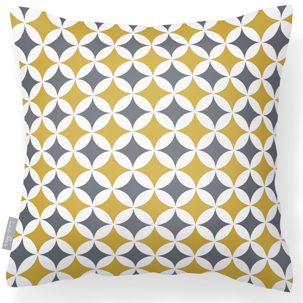 Outdoor Garden Waterproof Cushion - Bahia - Morc Blue And Grey 50 x 50 cm by Izabela Peters