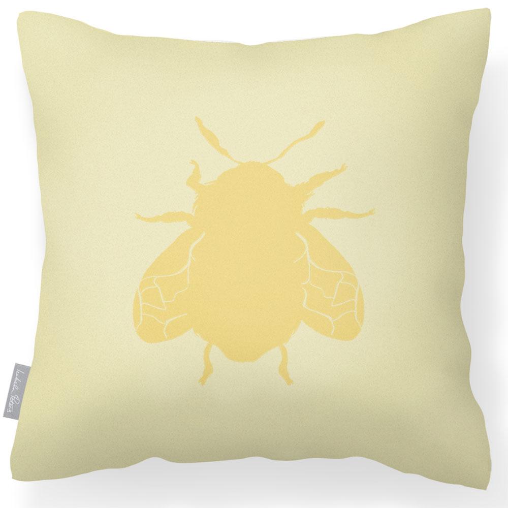Outdoor Garden Waterproof Cushion - Bee - Cream 50 x 50 cm by Izabela Peters