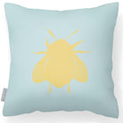 Outdoor Garden Waterproof Cushion - Bee - Duck Egg 50 x 50 cm by Izabela Peters