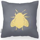 Outdoor Garden Waterproof Cushion - Bee - Grey 50 x 50 cm by Izabela Peters