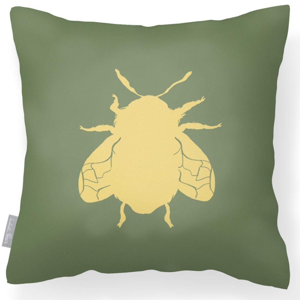 Outdoor Garden Waterproof Cushion - Bee - Sage 50 x 50 cm by Izabela Peters