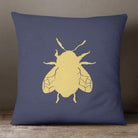 Outdoor Garden Waterproof Cushion - Bee - Graphite 43 x 43 cm by Izabela Peters