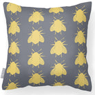 Outdoor Garden Waterproof Cushion - Bees - Grey 50 x 50 cm by Izabela Peters