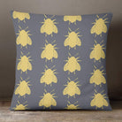 Outdoor Garden Waterproof Cushion - Bees - Grey 50 x 50 cm by Izabela Peters