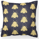 Outdoor Garden Waterproof Cushion - Bees - Graphite 50 x 50 cm by Izabela Peters