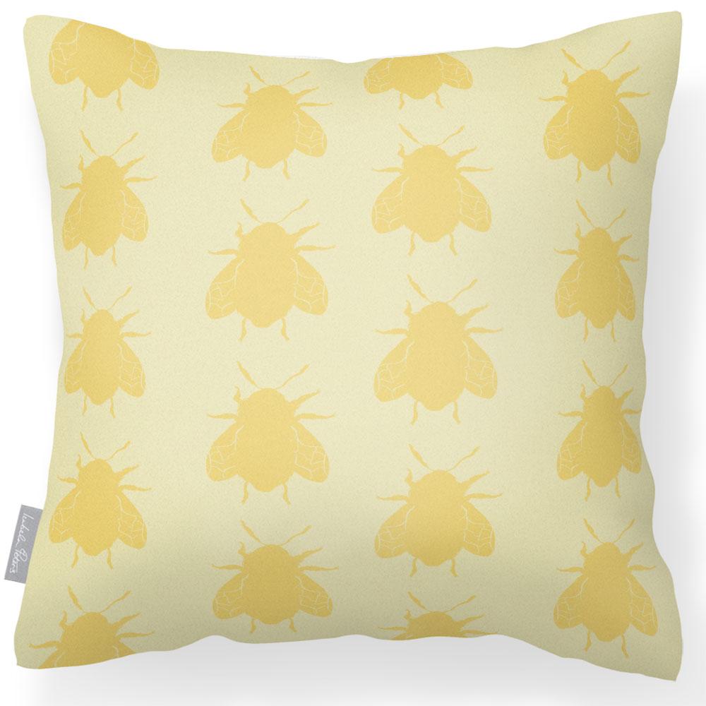 Outdoor Garden Waterproof Cushion - Bees  Izabela Peters Cream 40 x 40 cm 