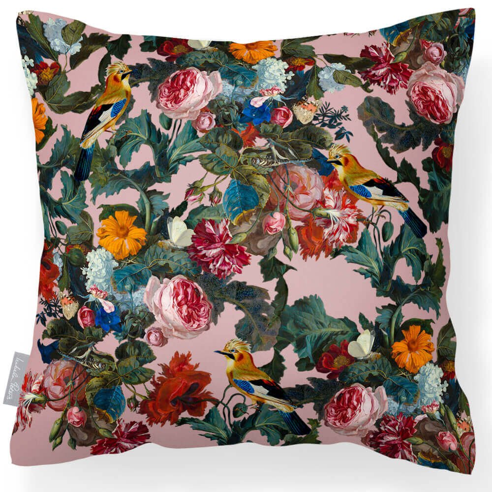 Outdoor Garden Waterproof Cushion - Birds In Paradise Luxury Outdoor Cushions Izabela Peters Rosewater 40 x 40 cm 