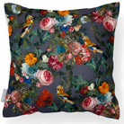Outdoor Garden Waterproof Cushion - Birds In Paradise - Graphite 45 x 45 cm by Izabela Peters