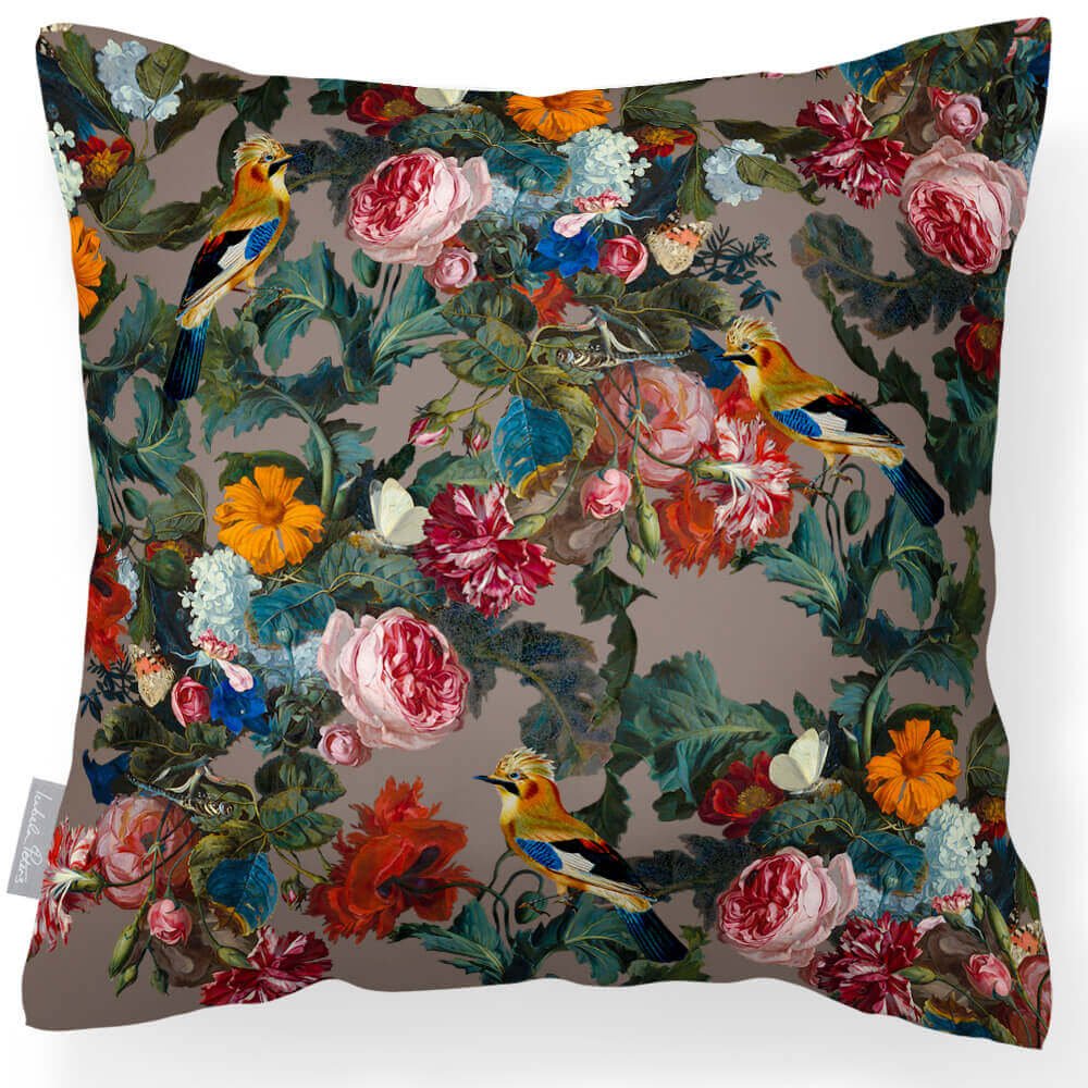 Outdoor Garden Waterproof Cushion - Birds In Paradise Luxury Outdoor Cushions Izabela Peters Dovedale Stone 40 x 40 cm 