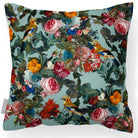 Outdoor Garden Waterproof Cushion - Birds In Paradise - Blue Surf 45 x 45 cm by Izabela Peters
